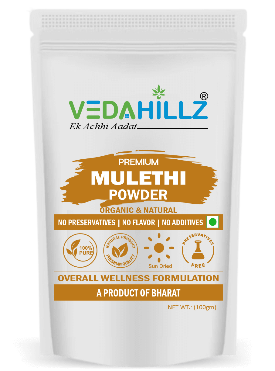 Vedahillz Mulethi Powder Made from Carefully Selected Licorice Roots